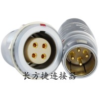 长方捷连接器 4芯圆型推拉自锁插头插座 电子仪器仪表测试线束图片