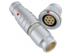 长方捷连接器 7芯圆型推拉自锁插头插座 电子仪器仪表测试线束