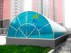 北京定做停车雨棚别墅阳台楼顶露台透明pc耐力板挡雨防台风雨图片