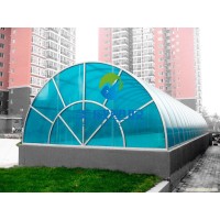 北京定做停车雨棚别墅阳台楼顶露台透明pc耐力板挡雨防台风雨图片