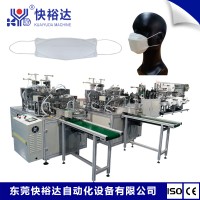 全自动三折鱼形口罩机一拖二柳叶型口罩机图片
