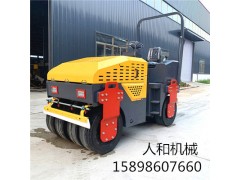 无极变速胶轮压路机 沥青路面全液压压路机 前后双绞轮辗压机