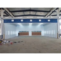 伸缩移动房框架结构涂装车间设计方案图片