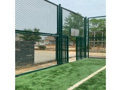 建德市社区组装式球场围网 篮球场围网 框架式围网制作安装图片