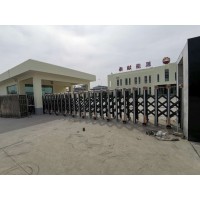 宁阳迎金学校铝合金电动伸缩门材质分析图片